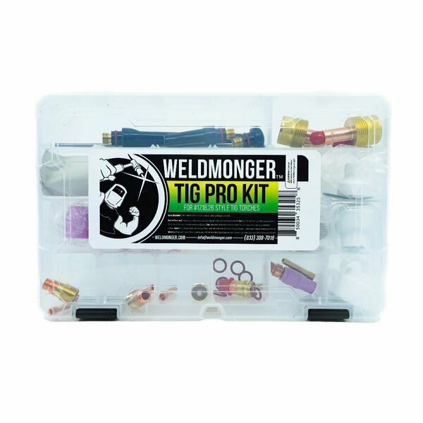 Tig Finger Weldmonger TIG PRO Kit for 17/18/26 Style Torches Furick Cup/CK Worldwide Genuine Parts WM-TIGPRO-17
